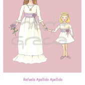 Recordatorio Comunión niña con su hermana “Rafaela y María 4R”
