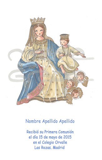 Recordatorio Comunión Virgen “Virgen Orvalle 1R”