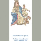Marcapáginas Comunión Virgen Orvalle